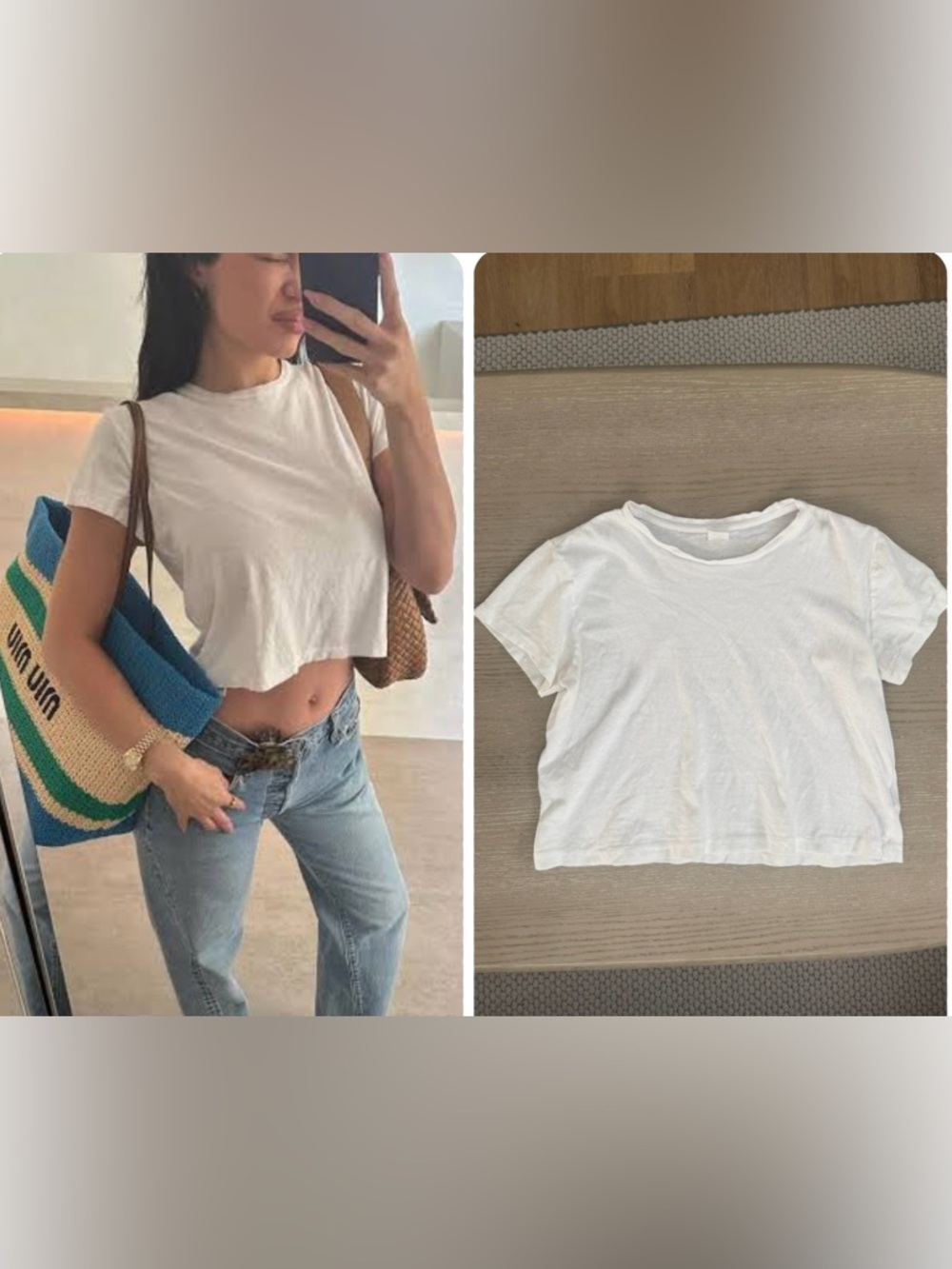 as seen on kylie jenner × Hanes 1950s Boxy Tee in Optic White RE/DONE size XS